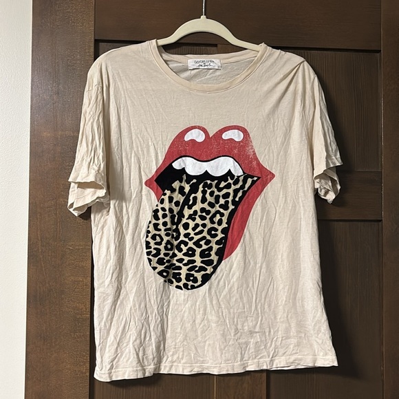 Daydreamer For Free People Rolling Stone Leopard Print T-shirt Top Size Small - Picture 4 of 8